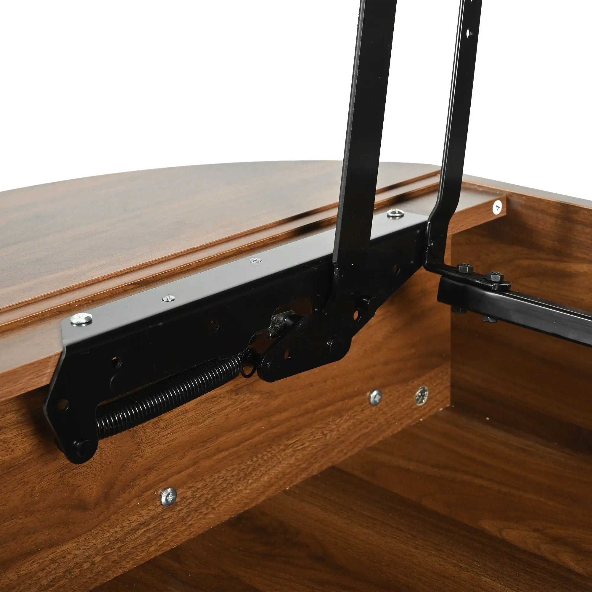 Lift Top Coffee Table With Hidden Compartment, Modern Oval Lift Tabletop For Home Living Room by HouseOfZazla