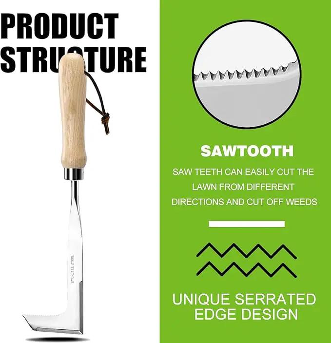 Hand Weeder Puller Tool, Dandelion Fork Weeding Knife Tool - 2023 New Garden Tool for Weeders Easy Quick Clean Removal Root Digging - Original Multi Use Rust-Resistance (13in) by GreenHaven Gardens