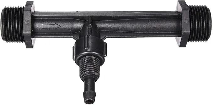 Fertilizer Injector Tube, Irrigation Venturi Fertilizer Injector, 1/2" 3/4” 1” Inch Agriculture Garden Fertilizer Mixer Injector Agriculture Tool Plastic Black(1 inch) by GreenHaven Gardens