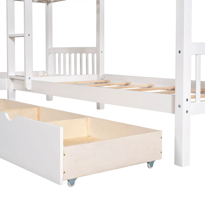 L Shaped Bunk Bed With Drawers by HouseOfZazla