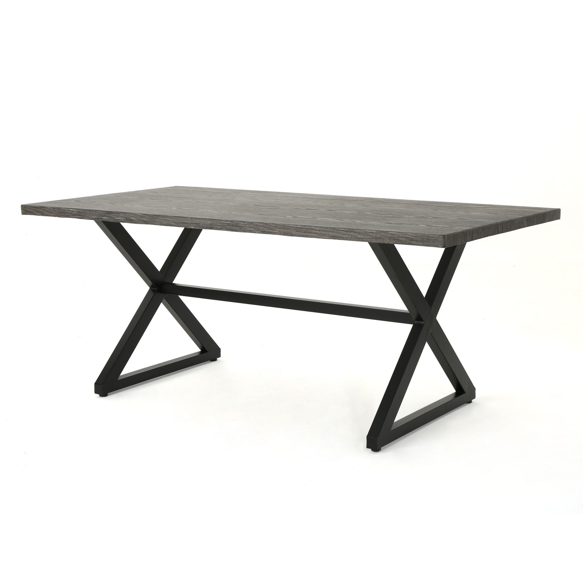 Rolando Outdoor Aluminum Dining Table with Steel Frame by HouseOfZazla