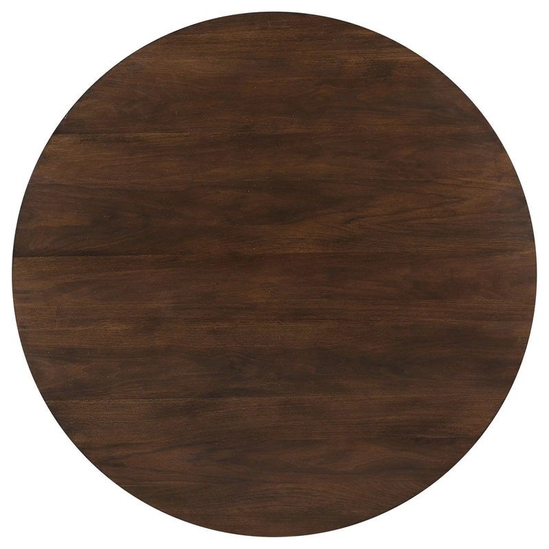 Everton Round 53-inch Wood Dining Table Dark Walnut by Unique Piece Furniture