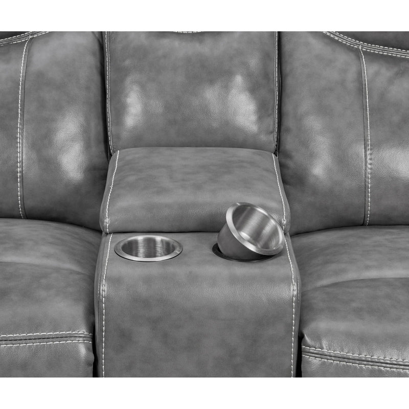 Carmen - Cool Motion Loveseat With Storage, With Reclining Function And Built In Storage - Gray by HouseOfZazla