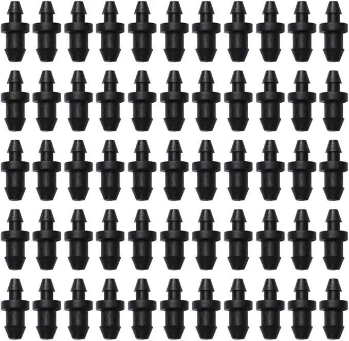 lasenersm 100 Pieces Drip Irrigation Tube End Closure Goof Hole Plugs Drip End Plug Fitting for 5 mm/7 mm Tube, Black by GreenHaven Gardens