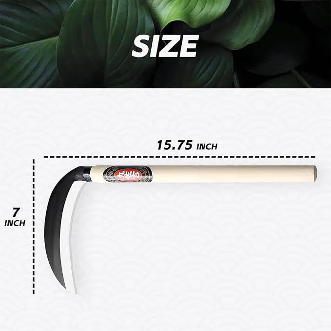 Japanese Weeding Sickle Garden Tool,Manual Hand Weeder Sickle Tool for Garden and Farm,Weeding Tool for Gardening,Grass Sickle Blade Cutter Gardening Quick Work by GreenHaven Gardens