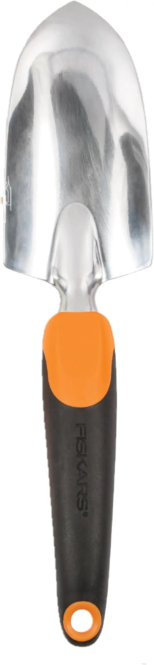 Fiskars Ergo Garden Trowel for Digging and Planting, Heavy Duty Gardening Hand Tool with Hanging Hole by GreenHaven Gardens