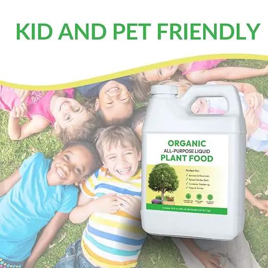 Organic All-Purpose Liquid Plant Food - Use on All Outdoor Plants: Flower Beds, Vegetable Gardens, Container Gardening | Concentrated Liquid Fertilizer Alternative (32oz, 2 Pack, Mixes to 64 Gallons) by GreenHaven Gardens