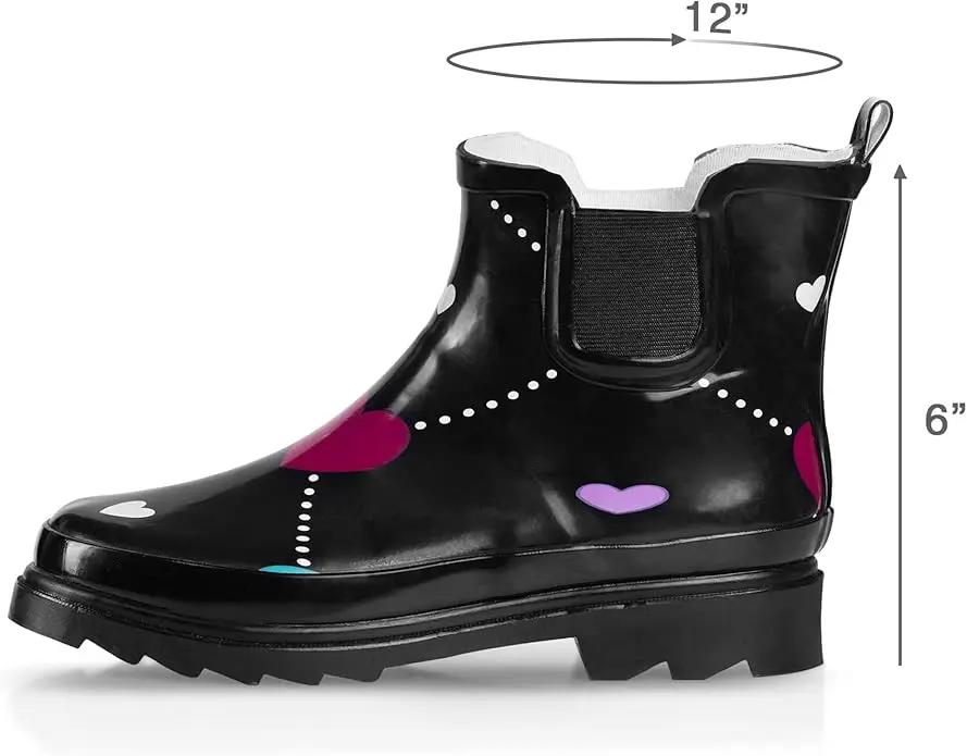 NORTY - Womens Ankle Rain Boots - Ladies Waterproof Winter Spring Garden Boot runs ½ size large by GreenHaven Gardens