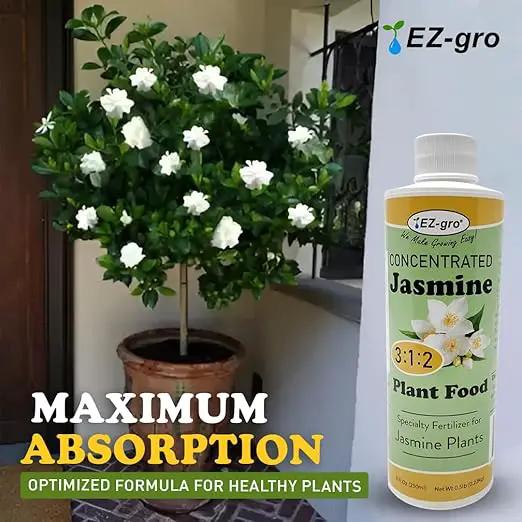 EZ-GRO Professional Liquid Jasmine Fertilizer - 8 oz Bottle | 3:1:2 Concentrated Nutrients for Indoor Plant Food | Houseplant Fertilizer for Jasmine Flowers| Promotes Vibrant Plants & Strong Roots by GreenHaven Gardens