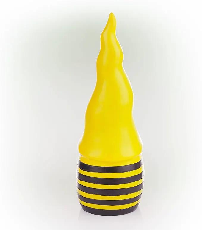 Alpine Corporation 12" H Bee Yourself Indoor/Outdoor Garden Gnome Statue, Yellow/Black by GreenHaven Gardens