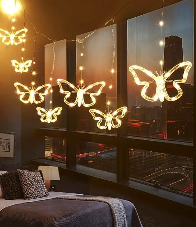 Solar USB String Butterfly Lights Indoor Outdoor 10 LED Fairy Light Decorations for Garden Fence Patio Yard Christmas Tree, Lawn, Patio, Party Decoration (USB Light) by GreenHaven Gardens
