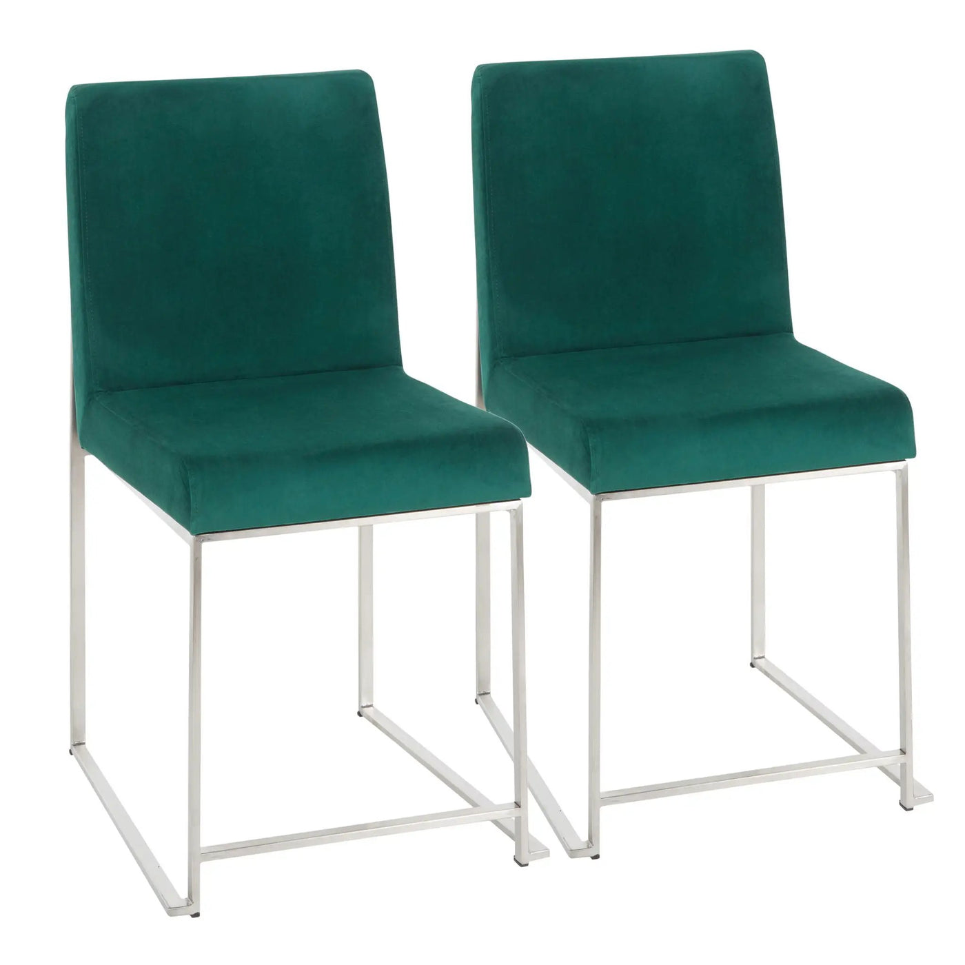 Fuji - Contemporary Modern Elegance High Back Dining Chair (Set of 2) by HouseOfZazla