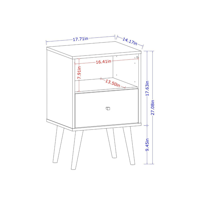 Liberty - Nightstand 1 Drawer For Bedroom by HouseOfZazla