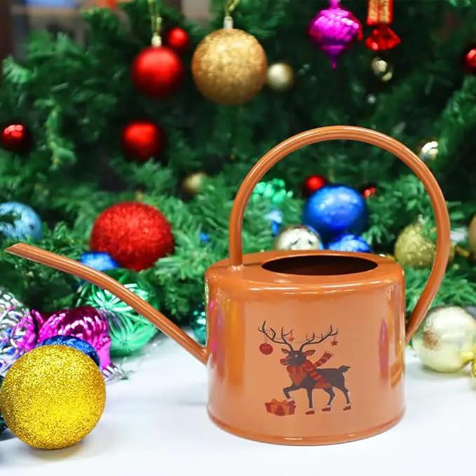 Metal Watering Can for Outdoor and Indoor Plants, Watering Can Decor, 1 Gallon (Brown) by GreenHaven Gardens