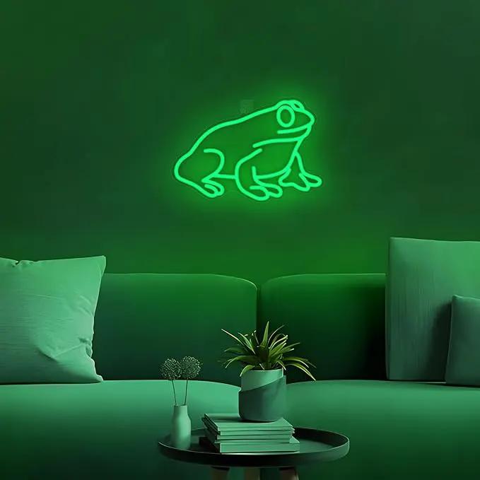 Lampeez Frog Neon Sign, Frog Lamp Wall Decor, Dimmable LED Neon Art Signs USB Powered, for Man Cave, Home, Patio, Garden, Bars, Stores, Clubs, Ideal Gift for Friends, Family and Kids by GreenHaven Gardens