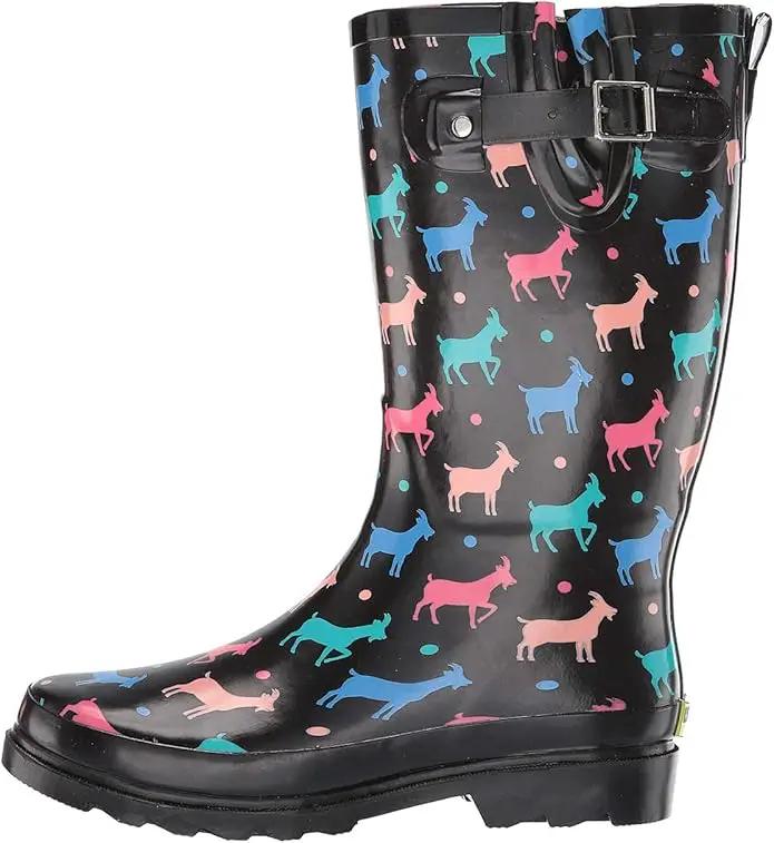 Western Chief Women's Tall Waterproof Rain Boot Outdoor Garden Shoes by GreenHaven Gardens