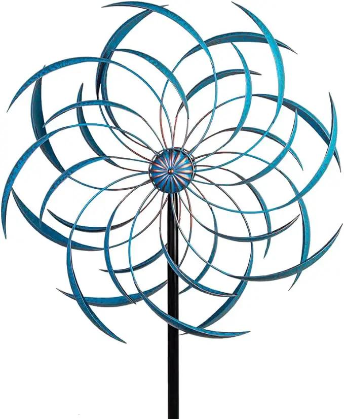 Stargarden Wind Spinners Outdoor -Metal Large Kinetic Wind Spinners with Stable Metal Stake, Wind Sculptures & Spinners for Yard Lawn Garden (23 x 80 inches) by GreenHaven Gardens