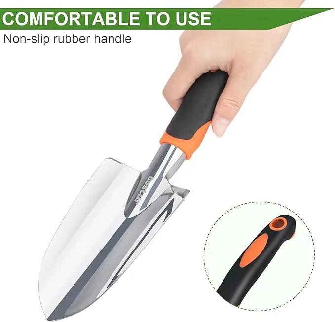 Garden Tool Set, 3PCS Sturdy Gardening Hand Tools Kit - Trowel/Shovel, Transplanter, Sharp Bypass Pruning Shears/Scissors/Clippers - Comfortable Handle - Ideal Gifts for Men & Women by GreenHaven Gardens
