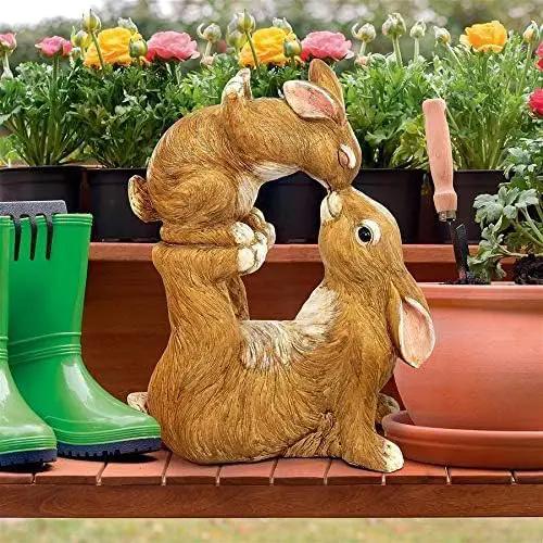 Design Toscano Balancing Bunny Love Garden Rabbit Statue by GreenHaven Gardens