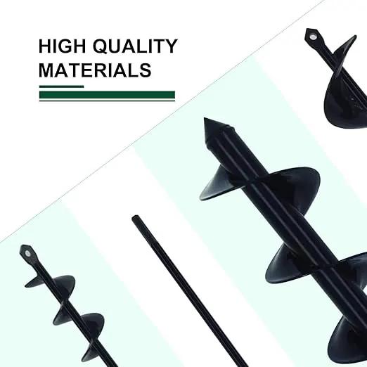 4 Pack Garden Ground Earth Spiral Drill Bit for 3/8" Hex Drive Drill, Auger Drill Bits for Bulbs Planting, Hole Digger Flowers,Bedding Digging Plant Rapid Planter Tool by GreenHaven Gardens