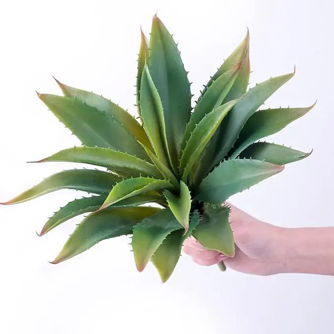 Veryhome Succulents Plants Artificial Aloe Plant, 12.5Inch Large Faux Succulents Unpotted, Premium Crafting DIY Greenery Decor for Indoor & Outdoor(Green) by GreenHaven Gardens