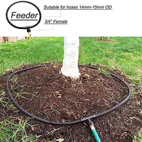 Cuckoo Irrigation System Hose Quick Connector 3/8" Diameter Feeder Quick Connectors Hose Fittings Garden Hose Adapter Black (Feeder) by GreenHaven Gardens