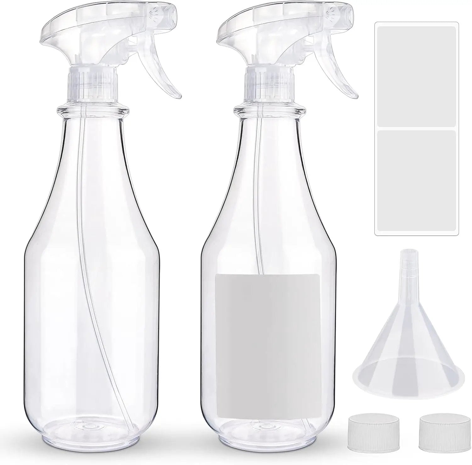 Plastic Spray Bottles Empty Spray Bottle 28.4oz Heavy Duty Spraying Bottles Mist/Stream Water Bottle for Cleaning Solutions, Plants, Pet, Essential Oils, Hair (Clear2) by GreenHaven Gardens