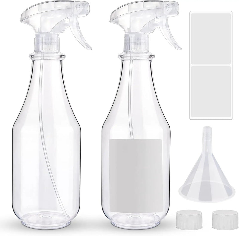 Plastic Spray Bottles Empty Spray Bottle 28.4oz Heavy Duty Spraying Bottles Mist/Stream Water Bottle for Cleaning Solutions, Plants, Pet, Essential Oils, Hair (Clear2) by GreenHaven Gardens