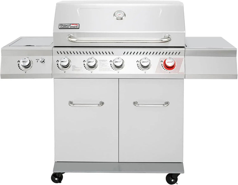 Royal Gourmet 5-Burner Propane Gas Grill with Side Burner, Stainless Steel Barbeque Grills, Silver, GA5404S by GreenHaven Gardens