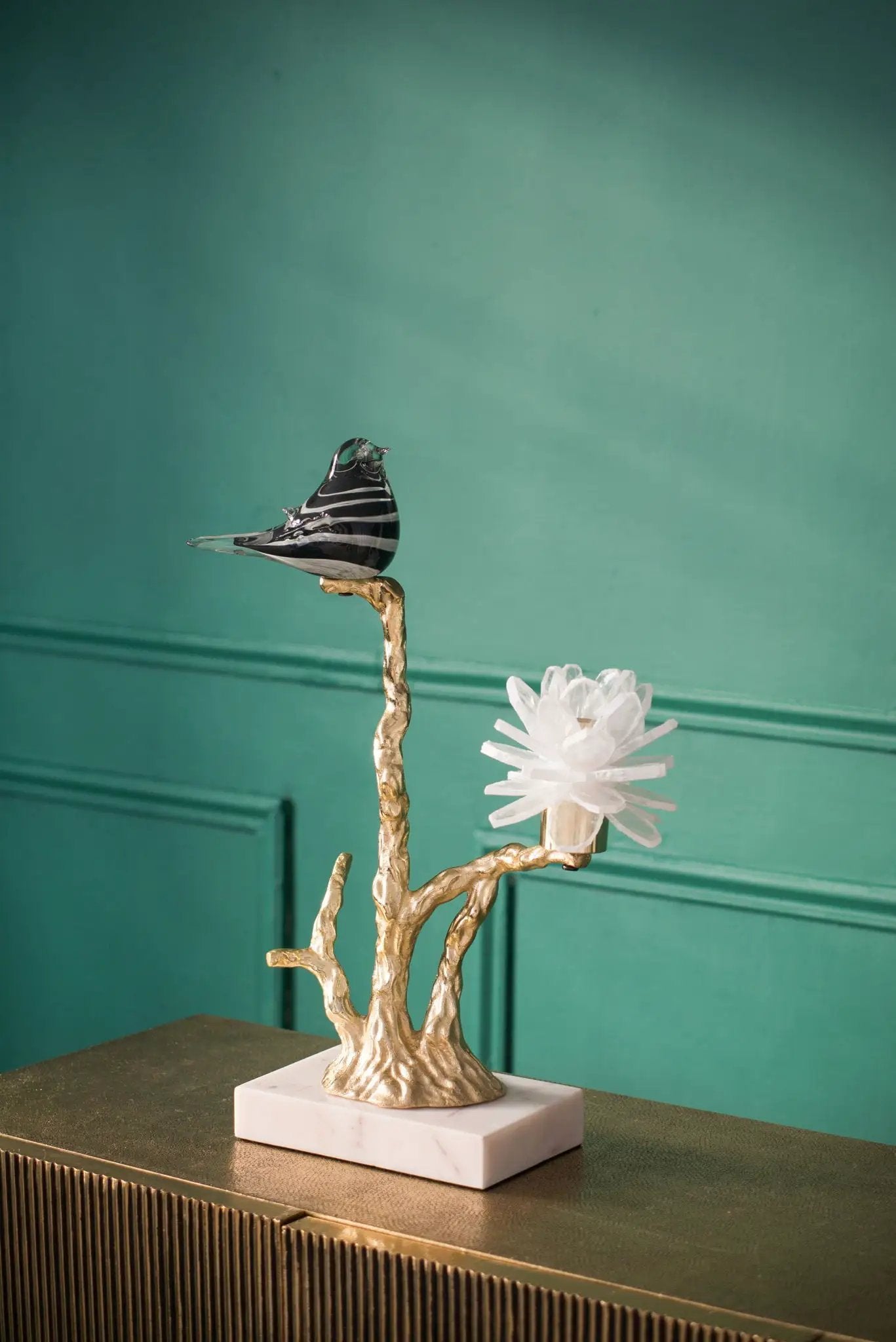 Aluminum Candle Holder With Marble Stand by HouseOfZazla