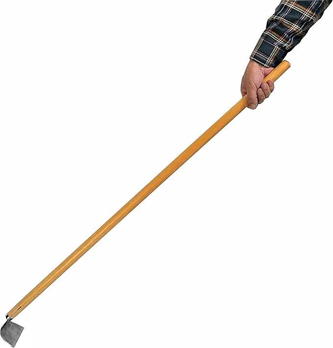 Garden Hoe Long Handle 43" Heavy Duty Japanese Stainless Steel, Made in JAPAN, Draw Hoe Weeding Tool, Stand Up Weeder Hand Tool by GreenHaven Gardens