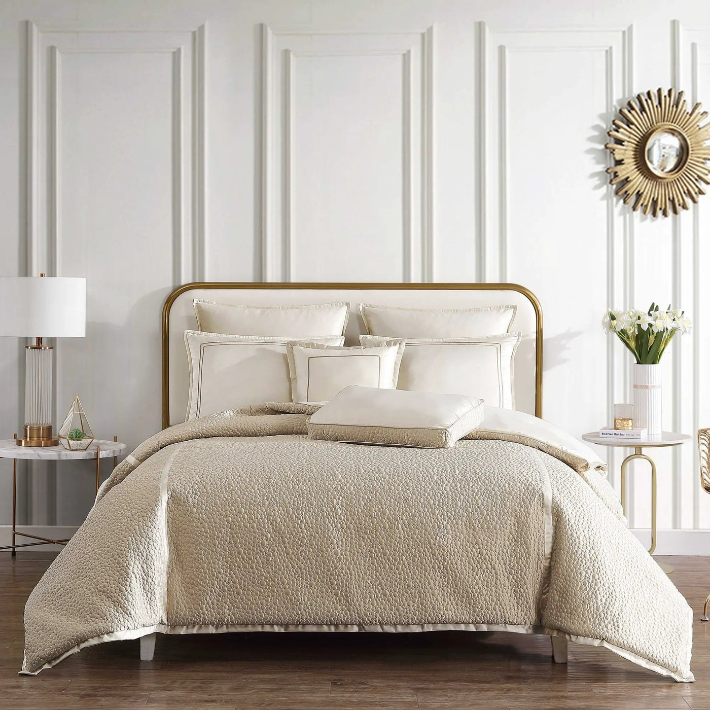 Rings 7 PC Reversible Matte Satin Comforter Set by HouseOfZazla