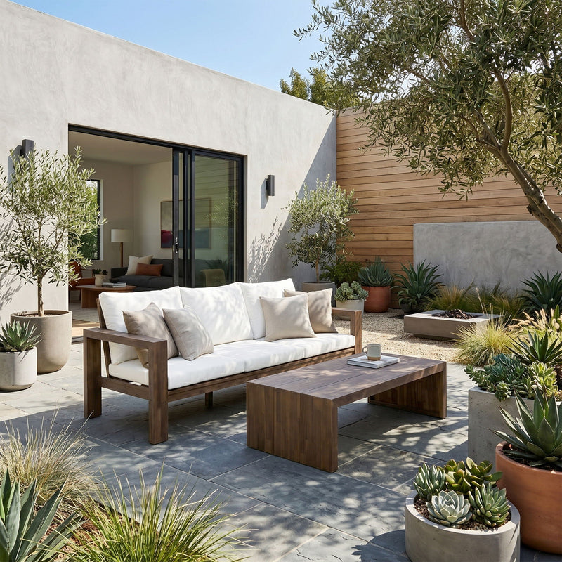 3 Seater Patio Set, Outdoor Sofa & Coffee Table Set by HouseOfZazla