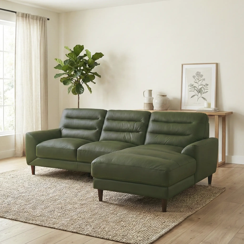 Clarion Genuine Leather Sectional by HouseOfZazla