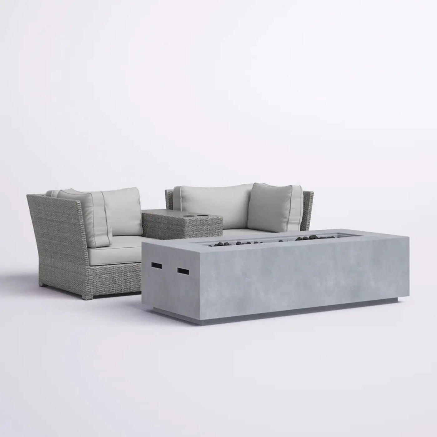 Outdoor Elegance Conversation Set With Fire Pit by Unique Piece Furniture