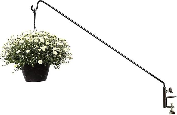 Ashman Deck Hook (2 Pack, 49-Inch Deck Hook), Double Forged Solid Metal Single Piece Rod, Ideal for Bird Feeders, Plant Hangers, Coconut Shell Hanging Baskets, and Lanterns. by GreenHaven Gardens