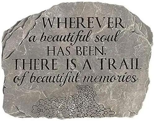 Carson "Beautiful Soul" Garden Stone by GreenHaven Gardens