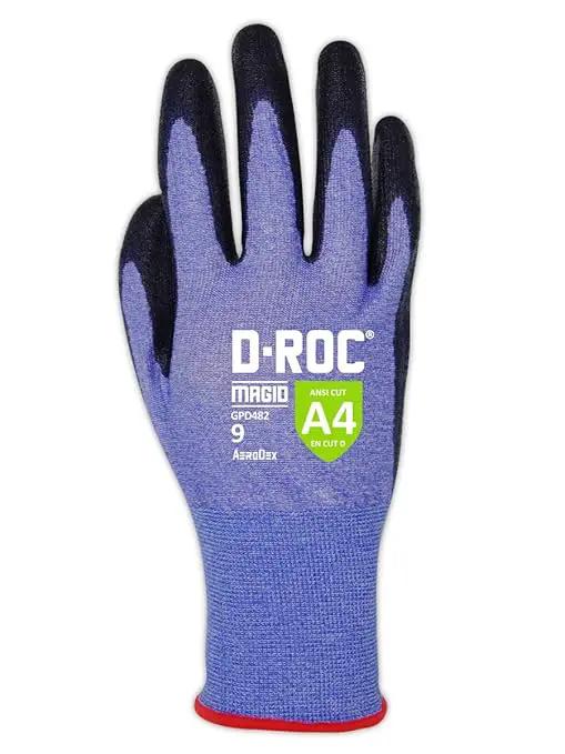 MAGID D-ROC ANSI A4 AeroDex Polyurethane Palm Coated Work Gloves, 1 Pair, Size 5/2XS, GPD482 by GreenHaven Gardens