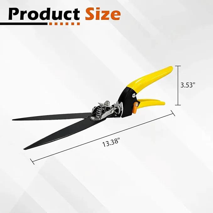 Upgraded Grass Shears, Grass Trimming Shears, Hand Grass Clippers, Gardening Scissors for Garden, Lawn Edges by GreenHaven Gardens