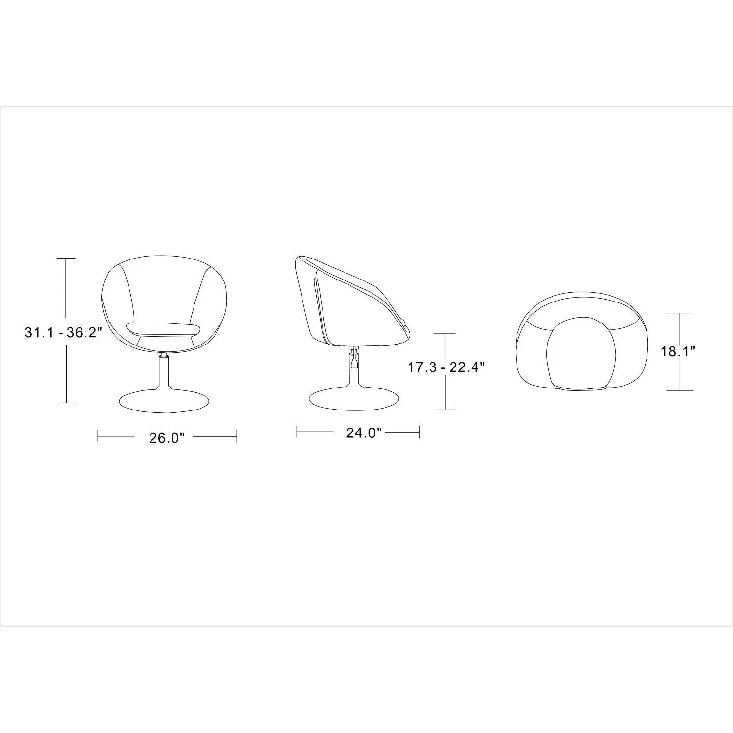 Hopper - Swivel Lounge Chair by HouseOfZazla