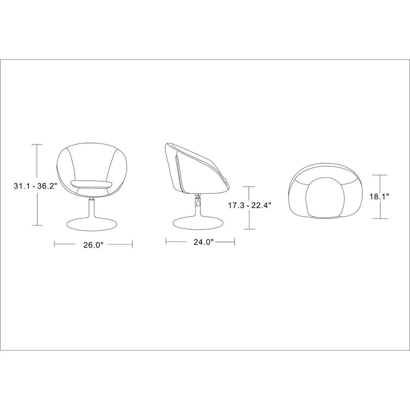 Hopper - Swivel Lounge Chair by HouseOfZazla