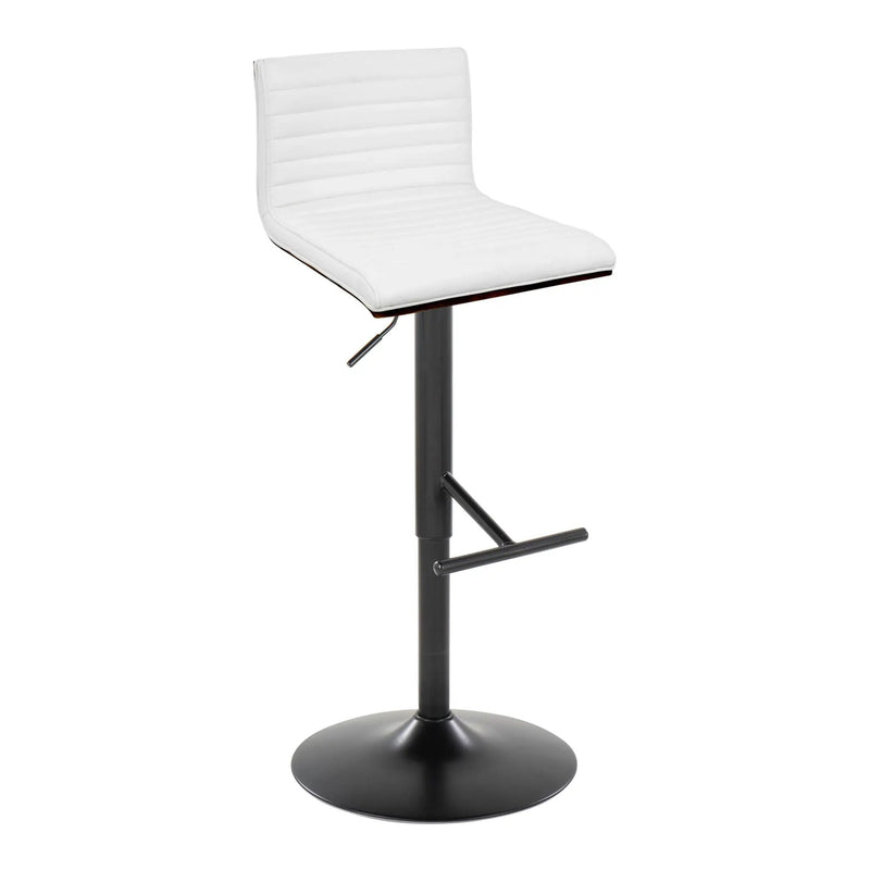 Mason - Contemporary Adjustable Barstool With Swivel With Straight T Footrest (Set of 2) by Unique Piece Furniture