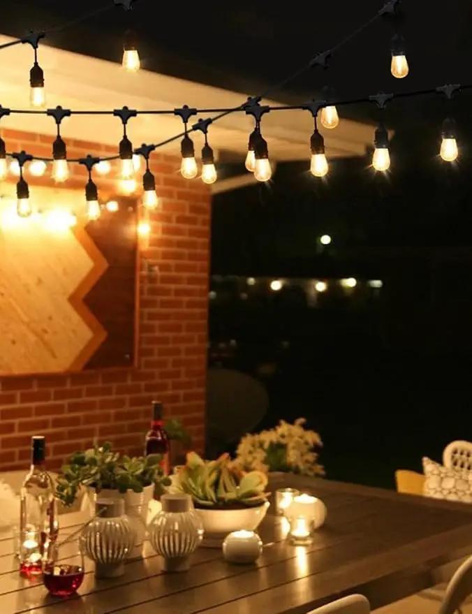 Svater Outdoor Led String Lights 75 FT, Patio Lights for Outside with 26pcs S14 Shatterproof Bulbs, IP65 Waterproof Commercial Grade Market Light, 1 Watt E26 Dimmable 2700K Warm White by GreenHaven Gardens