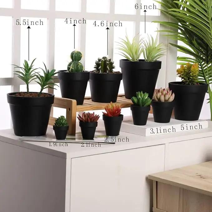 Yishang 72 pcs Small Mini Black Clay Pots, 2.5'' Terracotta Pot Clay Ceramic Pottery Planter,Cactus Flower Terra Cotta Pots,Succulents Nursery Pots,with Drainage Hole,Great for Crafts,Wedding Favor by GreenHaven Gardens