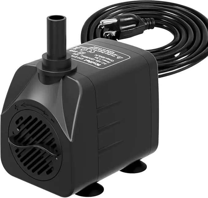 200GPH Submersible Water Pump(750L/H,16W),Ultra Quiet Fountain Pump with 5.2ft. High Lift,Pond Pump for Fish Tank, Pond, Aquarium, Statuary, Hydroponics. by GreenHaven Gardens