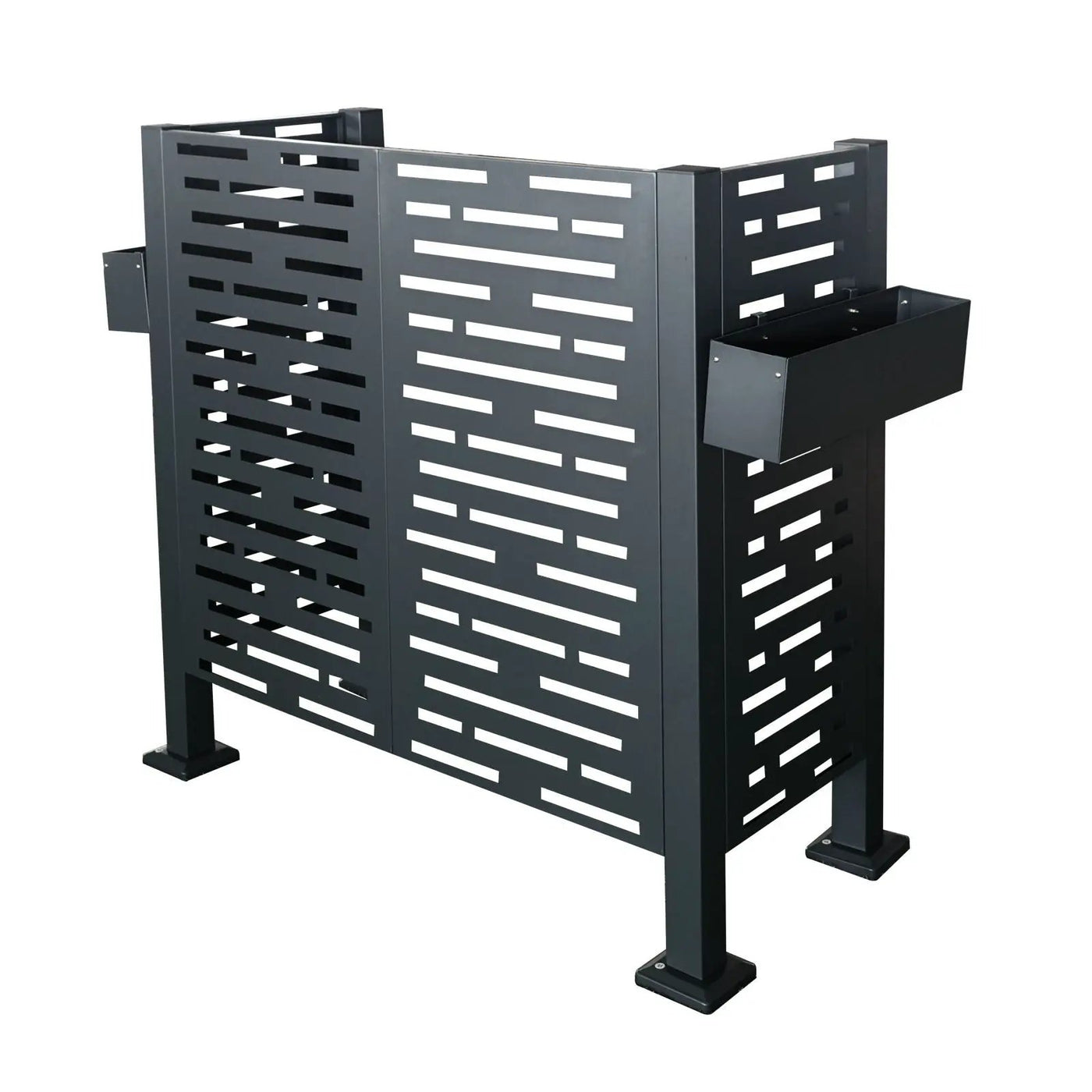Air Conditioner Fence For Outdoor Units, Metal Privacy Fence Cover, Perfect To Conceal Air Conditioning Units, 3 Fence Panel by HouseOfZazla