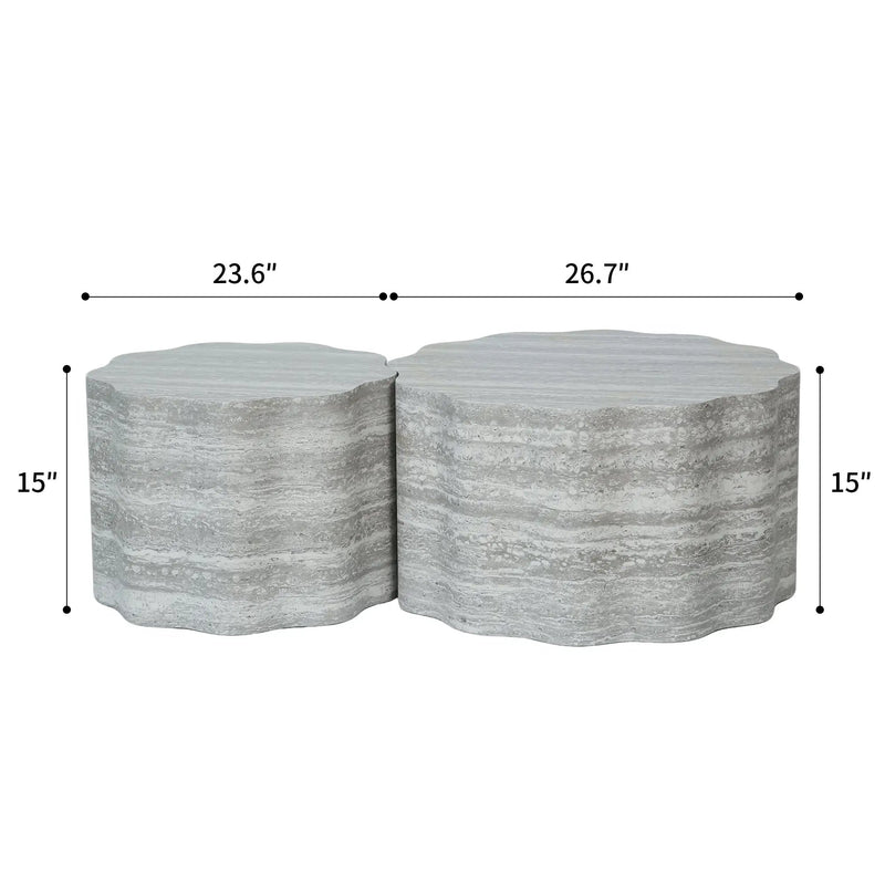 Set of 2 Round Coffee Tables by HouseOfZazla