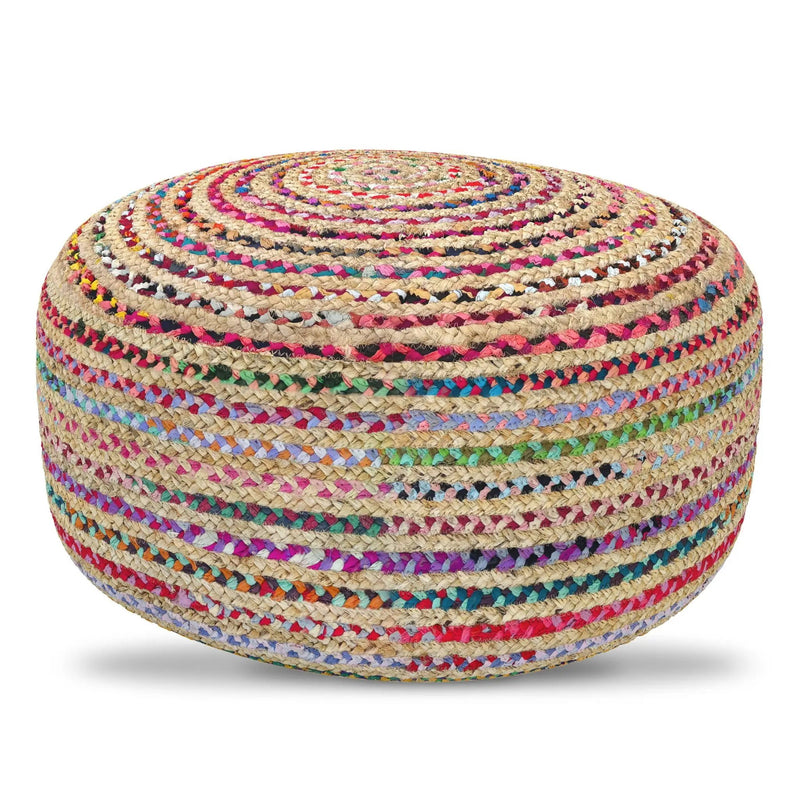 Margo - Large Round Pouf - Multicolor by HouseOfZazla