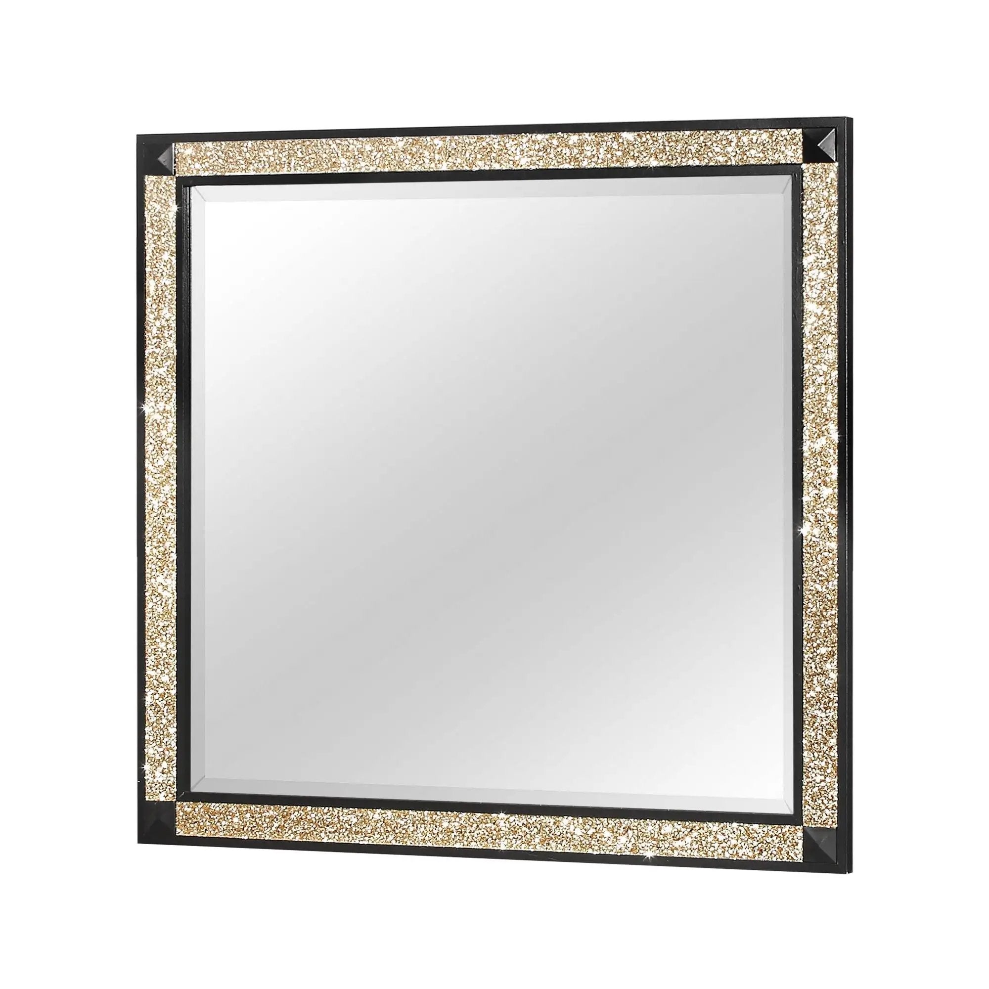 Lively - Mirror With Glitter Detail - Black by Unique Piece Furniture