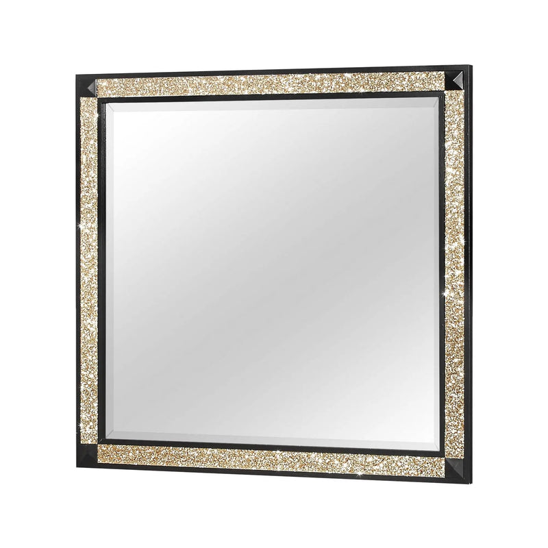 Lively - Mirror With Glitter Detail - Black by Unique Piece Furniture